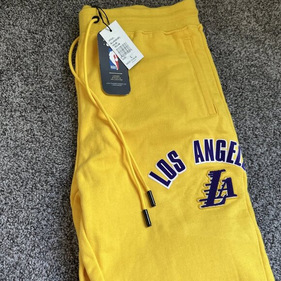 Pro Standard NBA Los Angeles Lakers Logo Sweat Pants Mens Size M BLL452614-YEL - Picture 7 of 7